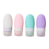 Maxbell Travel Bottles Leakproof Squeezable Refillable for Shampoo Body Wash Liquids White
