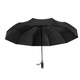 Maxbell 10 Rib Sunny and Rainy Umbrella Compact Sun Protection for Car Handbag Black