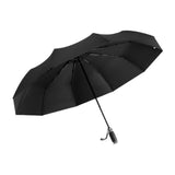 Maxbell 10 Rib Sunny and Rainy Umbrella Compact Sun Protection for Car Handbag Black