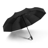 Maxbell 10 Rib Sunny and Rainy Umbrella Compact Sun Protection for Car Handbag Black