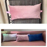 Maxbell Soft Head Cushion Pillow with pillow Versatile for Lounge Headrest blue