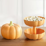 Maxbell Double Layered Candy Tray Dessert Plates Storage box for Decorative Orange