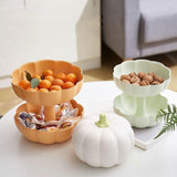 Maxbell Double Layered Candy Tray Dessert Plates Storage box for Decorative Orange