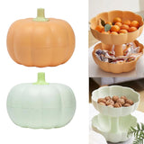 Maxbell Double Layered Candy Tray Dessert Plates Storage box for Decorative Orange