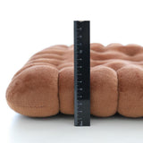 Maxbell Plush Back Cushions Mat Biscuit Shape Thicken Furniture for Living Room Yoga Brown