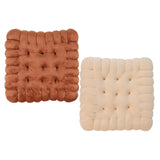 Maxbell Plush Back Cushions Mat Biscuit Shape Thicken Furniture for Living Room Yoga Brown