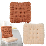 Maxbell Plush Back Cushions Mat Biscuit Shape Thicken Furniture for Living Room Yoga Brown