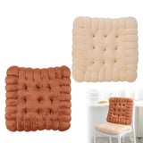 Maxbell Plush Back Cushions Mat Biscuit Shape Thicken Furniture for Living Room Yoga Brown