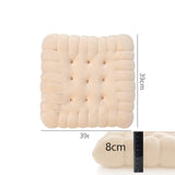 Maxbell Plush Back Cushions Mat Biscuit Shape Thicken Furniture for Living Room Yoga Beige