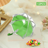 Maxbell 12 Pieces Umbrella Shape Creative Candy Boxes for Halloween Party Favors Green