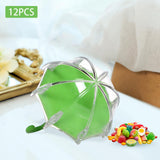 Maxbell 12 Pieces Umbrella Shape Creative Candy Boxes for Halloween Party Favors Green