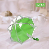 Maxbell 12 Pieces Umbrella Shape Creative Candy Boxes for Halloween Party Favors Green