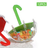 Maxbell 12 Pieces Umbrella Shape Creative Candy Boxes for Halloween Party Favors Green