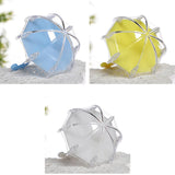 Maxbell 12 Pieces Umbrella Shape Creative Candy Boxes for Halloween Party Favors White