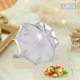 Maxbell 12 Pieces Umbrella Shape Creative Candy Boxes for Halloween Party Favors White
