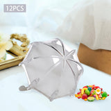 Maxbell 12 Pieces Umbrella Shape Creative Candy Boxes for Halloween Party Favors White