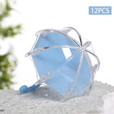 Maxbell 12 Pieces Umbrella Shape Creative Candy Boxes for Halloween Party Favors Blue