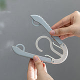 Maxbell Adjustable Foldable Clothes Hanger Clothespin for Underwear Scarf Gray