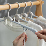 Maxbell Adjustable Foldable Clothes Hanger Clothespin for Underwear Scarf Gray White