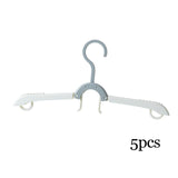 Maxbell Adjustable Foldable Clothes Hanger Clothespin for Underwear Scarf Gray White