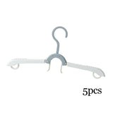 Maxbell Adjustable Foldable Clothes Hanger Clothespin for Underwear Scarf Gray White