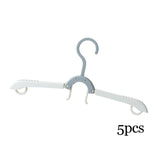 Maxbell Adjustable Foldable Clothes Hanger Clothespin for Underwear Scarf Gray White