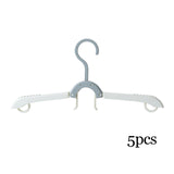 Maxbell Adjustable Foldable Clothes Hanger Clothespin for Underwear Scarf Gray White