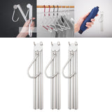 Maxbell Collapsible Clothing Hanger Wardrobe Organizer Portable for Home Balcony Siliver