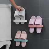 Maxbell Bathroom Towel Slipper Hanging Rack Self Adhesive Wall Mounted Accessories Pink