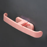 Maxbell Bathroom Towel Slipper Hanging Rack Self Adhesive Wall Mounted Accessories Pink