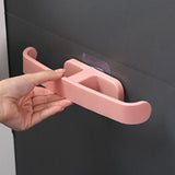 Maxbell Bathroom Towel Slipper Hanging Rack Self Adhesive Wall Mounted Accessories Pink