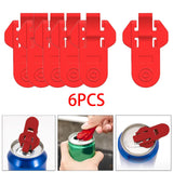 Maxbell Portable Manual Beverage Can Opener for Cookouts Protect Cold Drinks Red