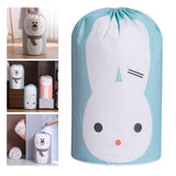 Maxbell Storage Bag Clothes Blanket Toys Container Bucket Organizer for Quilt Blue