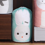 Maxbell Storage Bag Clothes Blanket Toys Container Bucket Organizer for Quilt Blue