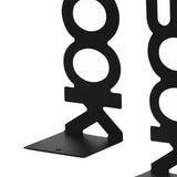 Maxbell 2 Pieces Metal Bookends Non Skid Book Stoppers for Stationery Desk School