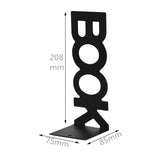 Maxbell 2 Pieces Metal Bookends Non Skid Book Stoppers for Stationery Desk School