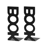 Maxbell 2 Pieces Metal Bookends Non Skid Book Stoppers for Stationery Desk School