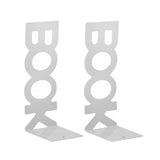 Maxbell 2 Pieces Metal Bookends Non Skid Book Stoppers for Stationery Desk School