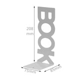 Maxbell 2 Pieces Metal Bookends Non Skid Book Stoppers for Stationery Desk School