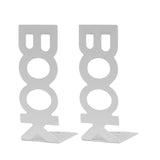 Maxbell 2 Pieces Metal Bookends Non Skid Book Stoppers for Stationery Desk School