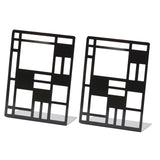 Maxbell 2Pcs Bookends Heavy Duty Metal Bookends Book Holder Shelves for Office Decor