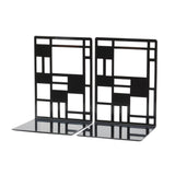 Maxbell 2Pcs Bookends Heavy Duty Metal Bookends Book Holder Shelves for Office Decor