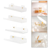 Maxbell No Drilling Shower Shelf Shampoo Spices Holder for Wall Bathroom Kitchen vertical grain 30cm