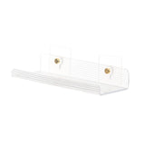 Maxbell No Drilling Shower Shelf Shampoo Spices Holder for Wall Bathroom Kitchen Horizontal grain30cm