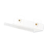 Maxbell No Drilling Shower Shelf Shampoo Spices Holder for Wall Bathroom Kitchen Horizontal grain30cm