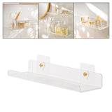 Maxbell No Drilling Shower Shelf Shampoo Spices Holder for Wall Bathroom Kitchen Horizontal grain40cm