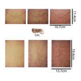 Maxbell Letter Writing Paper and Envelopes Set and Charms for Craft Map Writing