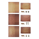 Maxbell Letter Writing Paper and Envelopes Set and Charms for Craft Map Writing