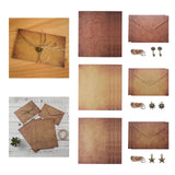 Maxbell Letter Writing Paper and Envelopes Set and Charms for Craft Map Writing