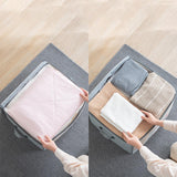 Maxbell Foldable Closet Organizer Clear Window with Sturdy Zipper for Sweaters Gray horizontal